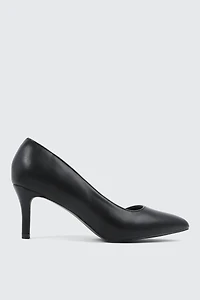 Ardene Stiletto Pumps in Black | Size | Faux Leather