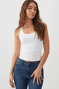 Camisole froncée à encolure dégagée