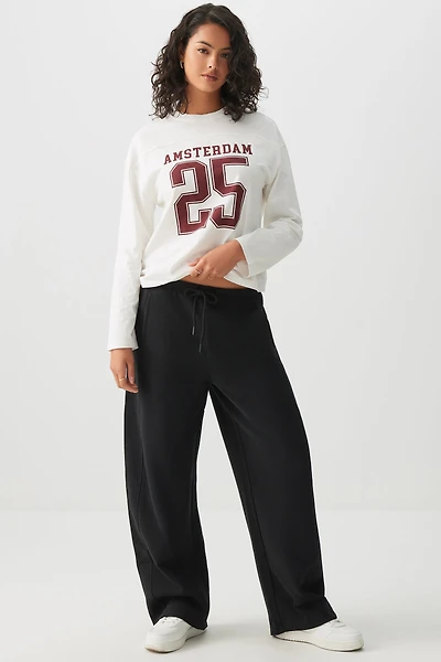 Ardene Barrel Leg Sweatpants in | Size | Polyester/Cotton | Fleece-Lined