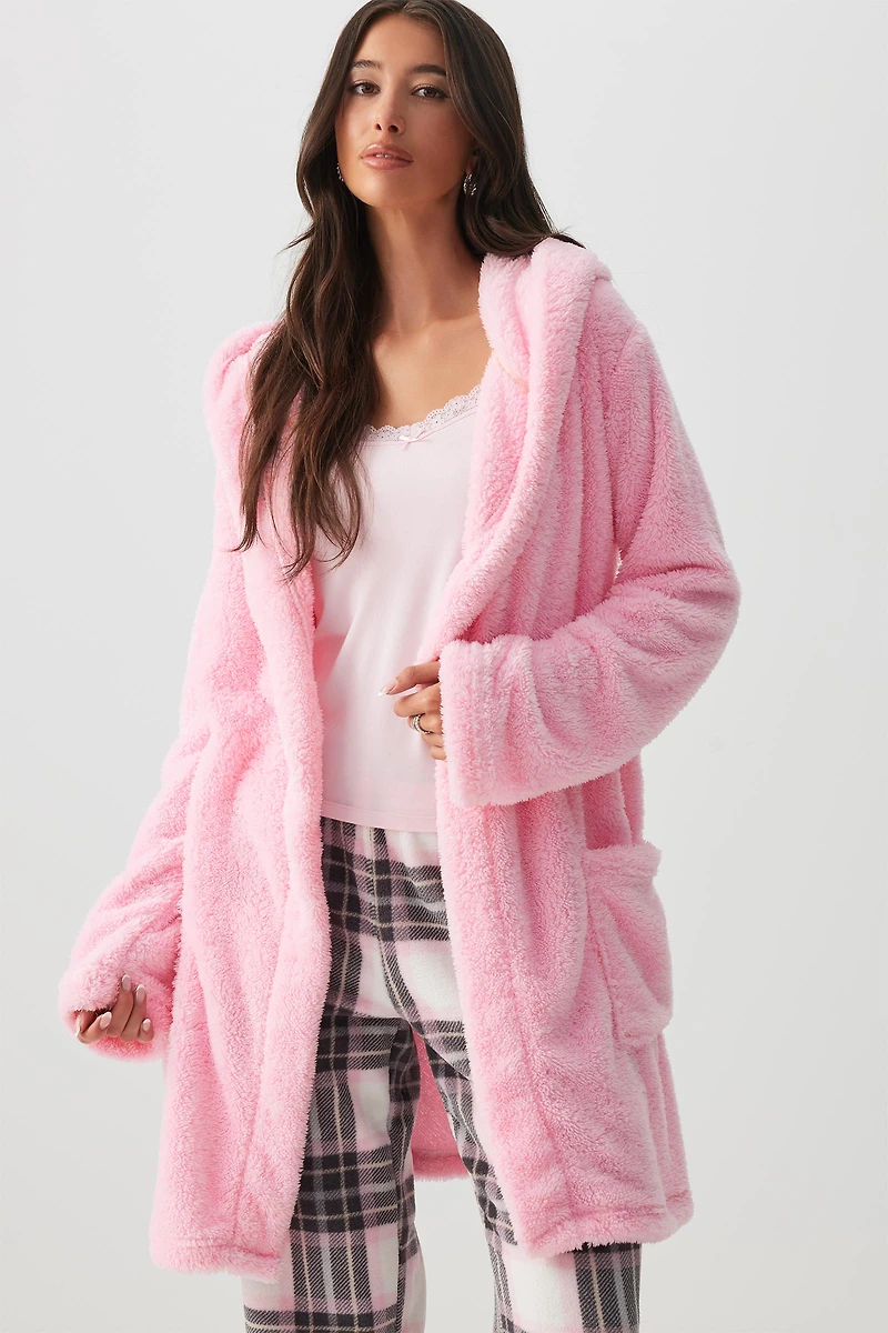 Ardene DREAMPLUSH Robe in Light Pink | Size | Polyester | Eco-Conscious