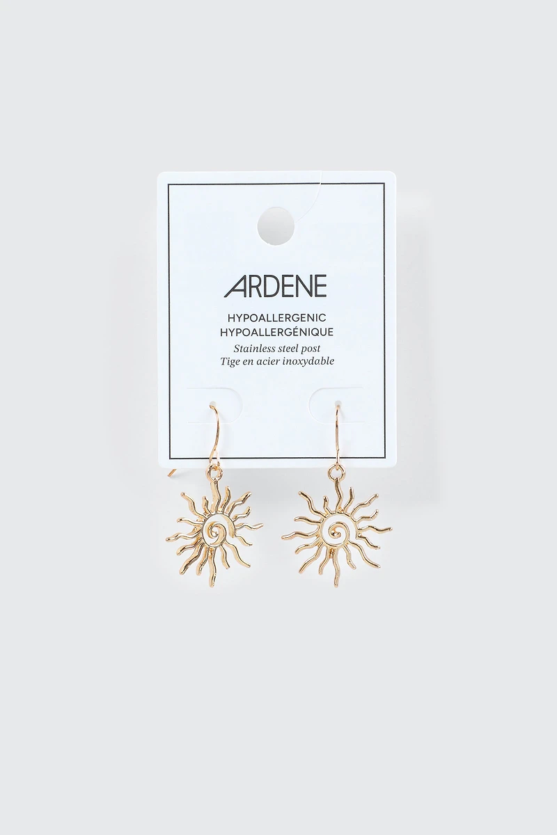 Boucles d'oreilles soleils tourbillonnants