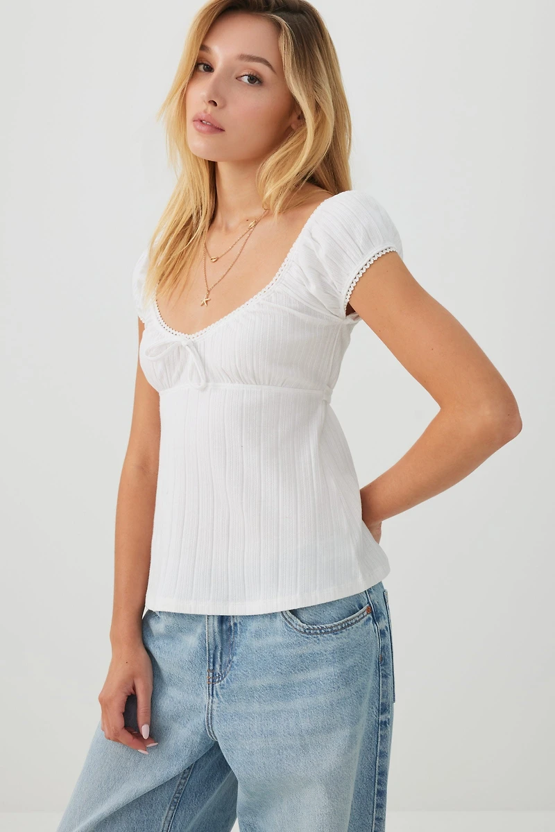 Haut texturé coupe trapèze