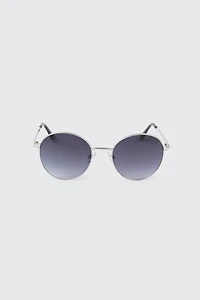 Ardene Metal Round Sunglasses in Silver