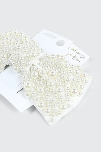 Barrette boucle ornée de fausses perles