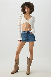 Jupe-short mini en denim