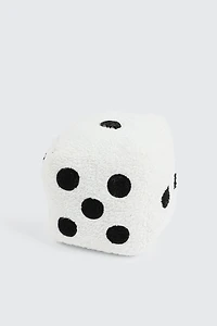 Ardene Plushie Dice Pillow in White | Polyester