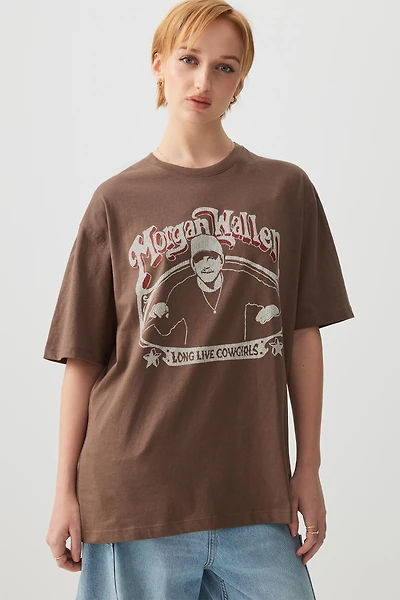 Ardene Morgan Wallen Oversized T-Shirt in Brown | Size | 100% Cotton