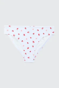 Ardene Kids Printed Bikini Bottom in White | Size | Polyester/Nylon/Spandex | Microfiber