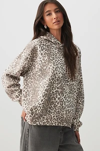 Ardene Printed Oversized Hoodie | Size | Polyester/Cotton | Fleece-Lined