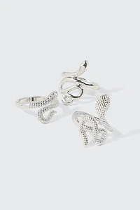 Lot de 3 bagues serpents