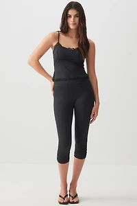 Ardene Contour Capri Leggings in Black | Size | Elastane/Polyamide