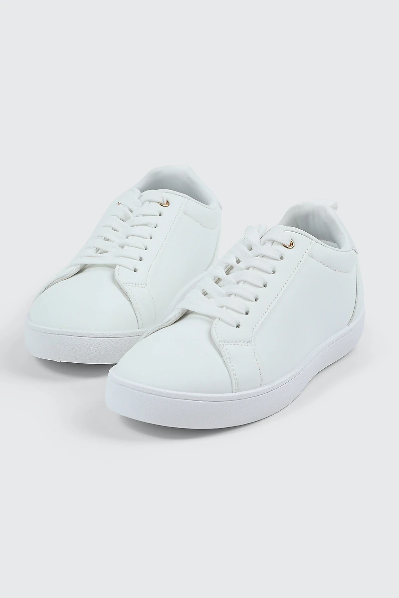 Espadrilles blanches lacées