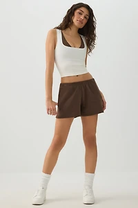 Camisole courte à col trapèze sans coutures