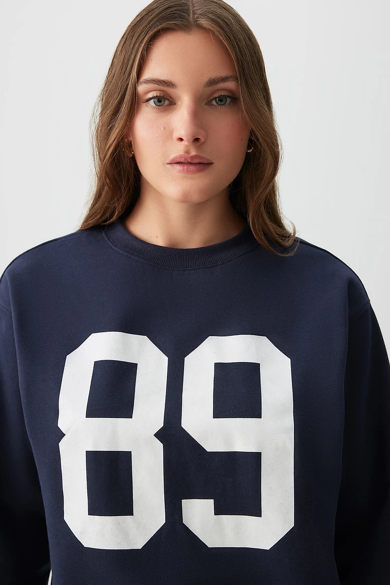 Chandail détente en molleton graphique