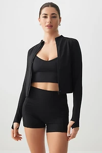 Ardene Crop Fitted Jacket in | Size | Nylon/Elastane | Eco-Conscious