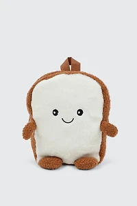 Ardene Kids Toast Plushie Backpack in Brown | Polyester