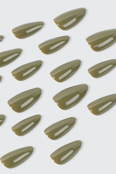 Ardene 20-Pack Almond Shaped Fake Nails in Light Green