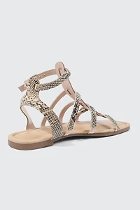 Sandales gladiateur à bout carr