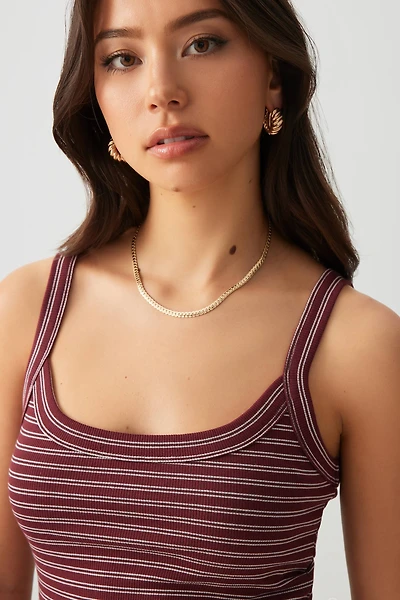 Ardene Basic Rib Scoop Neck Tank Top in | Size | Cotton/Elastane | Eco-Conscious
