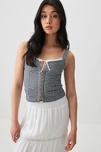 Camisole à agrafes et détails contrastants