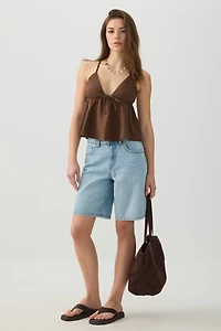 Camisole style nuisette en mélange de lin