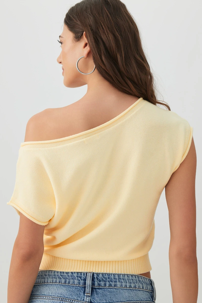 Haut à épaules dénudées et taille cintrée