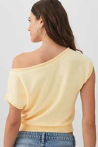 Haut à épaules dénudées et taille cintrée