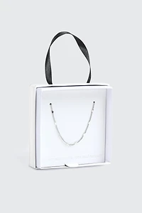 Ardene 14K White Gold Plated Heart Chain Necklace in Silver