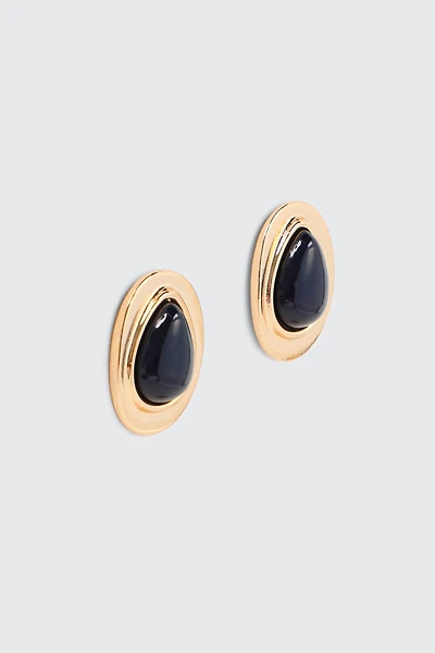 Ardene Vintage Style Oval Earrings in Gold | Stainless Steel