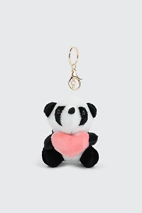 Ardene Plushie Panda Bag Charm in Black