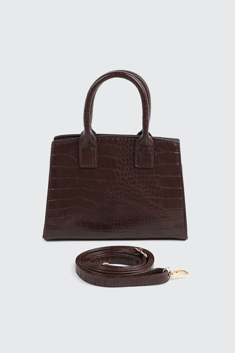 Sac fourre-tout embossé croco