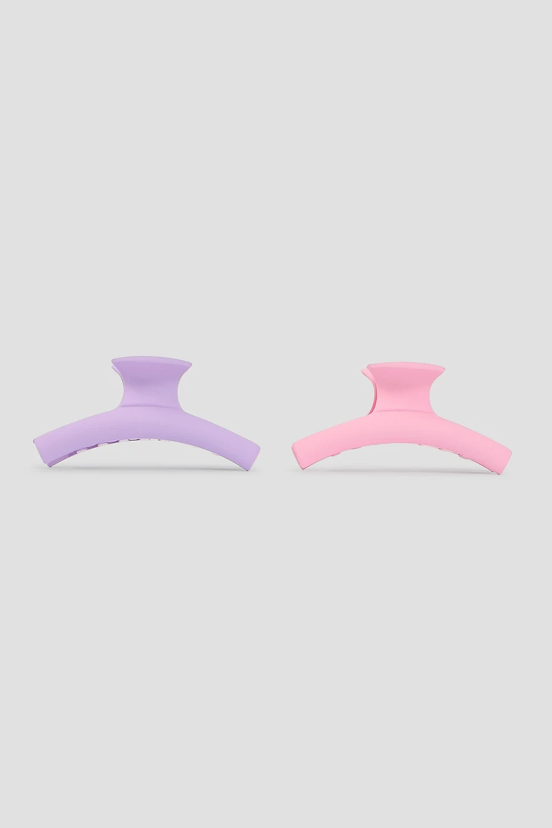 Ardene 2-Pack of Hair Claws in Lilac