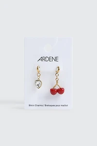 Duo de breloques pour maillot cerise et cœur