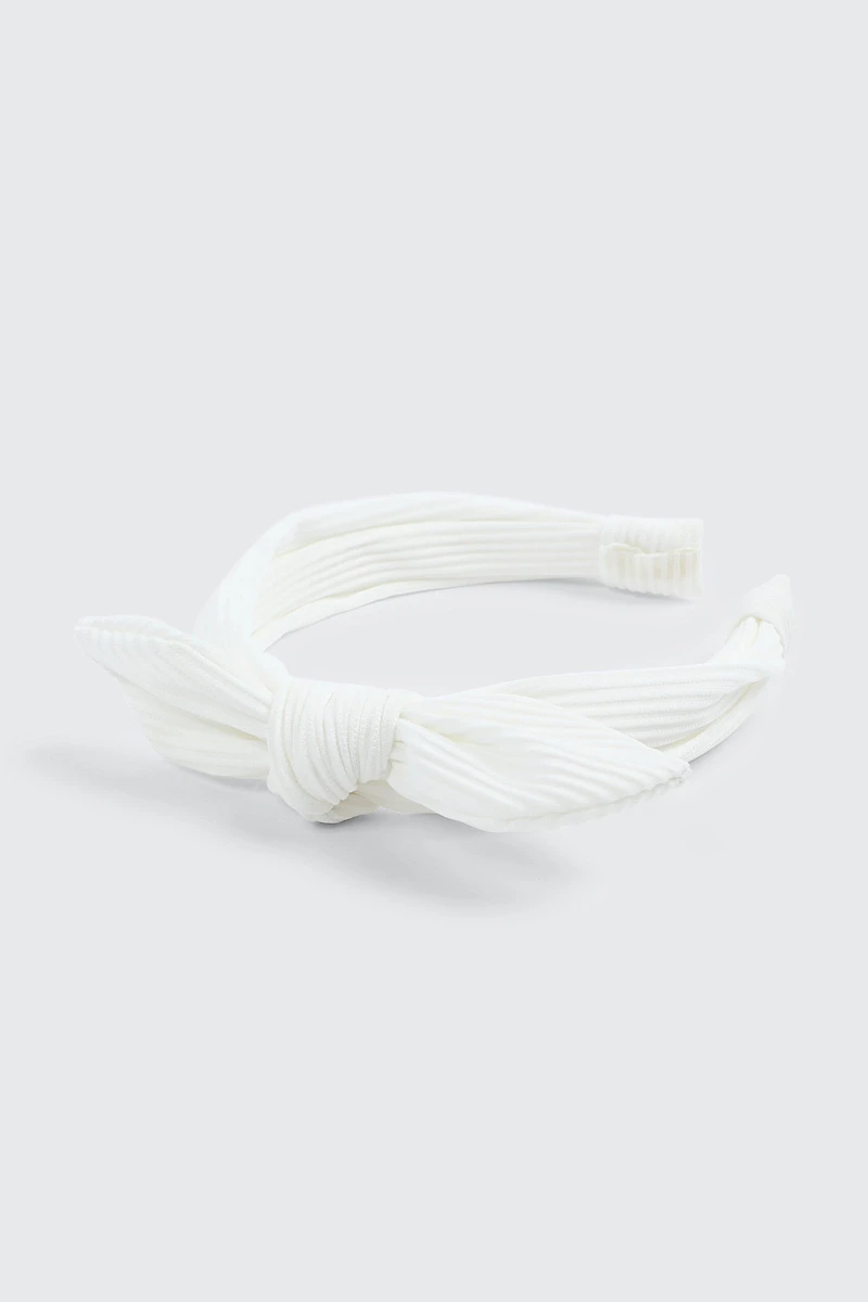 Serre-tête côtelé à boucle