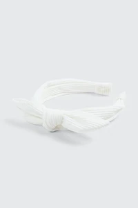 Serre-tête côtelé à boucle