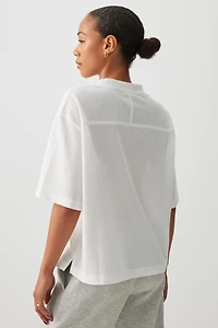 T-shirt de football court en maille filet