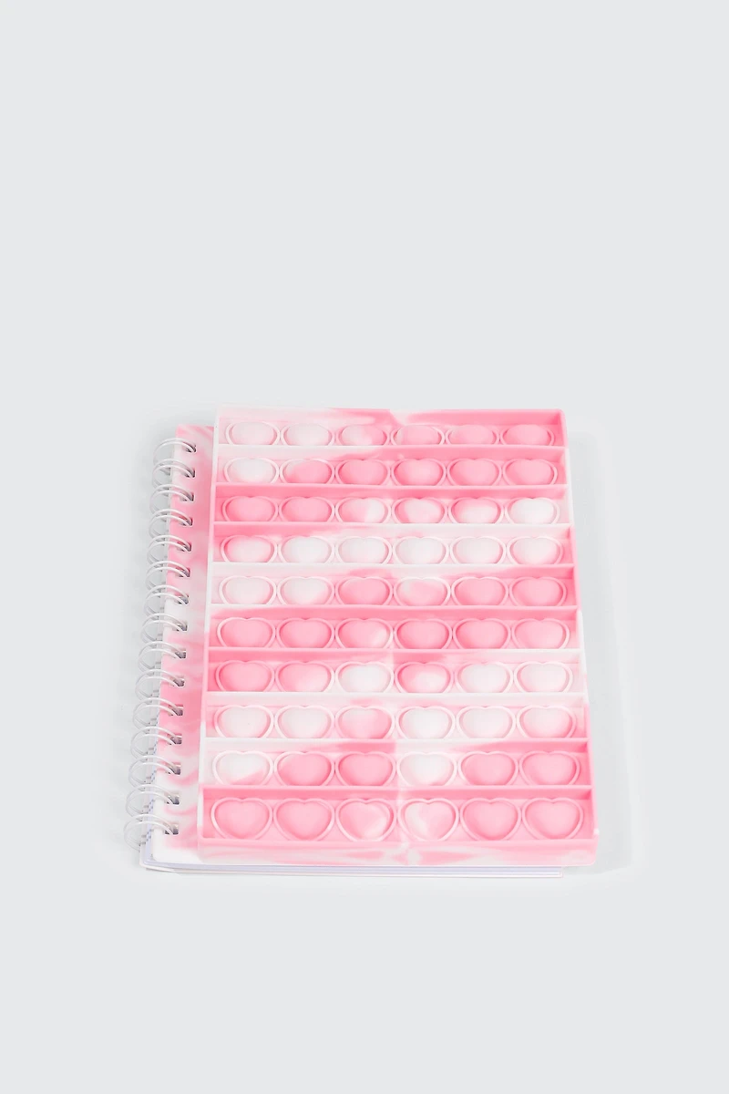 Ardene Kids Pop Fidget Notebook in Light Pink