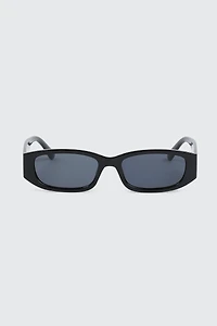Ardene Slim Rectangular Sunglasses in Black