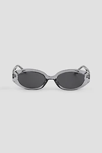 Ardene Grey Slim Rectangular Sunglasses