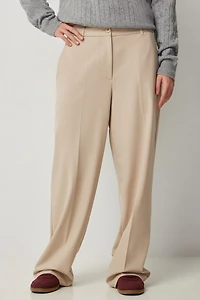 Pantalon habillé ample à taille mi-haute