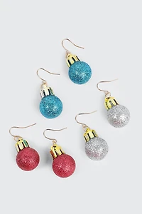 Ardene 3-Pack of Ornament Earrings in Silver | Stainless Steel