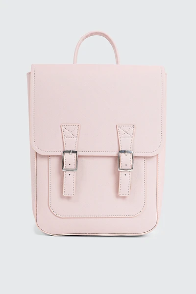 Ardene Kids Faux Leather Flap Backpack in Light Pink