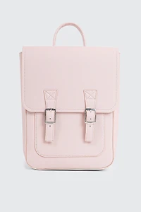 Ardene Kids Faux Leather Flap Backpack in Light Pink