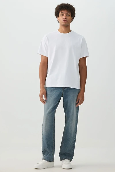 Ardene Man Soft Jersey Short Sleeve T-Shirt For Men in White | Size | 100% Cotton