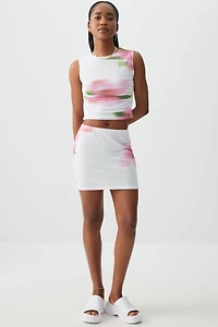 Jupe courte en maille filet