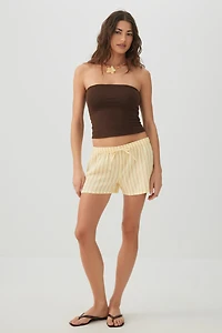 Short à taille mi-haute tissé