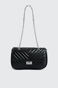 Ardene Chain Strap Quilted Bag in | Faux Leather/Polyester | Eco-Conscious