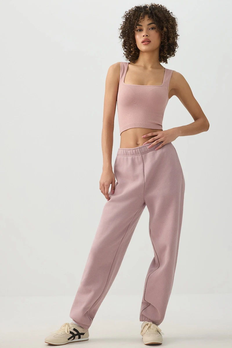 Camisole courte à col trapèze sans coutures