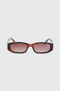 Ardene Slim Rectangular Sunglasses in Brown