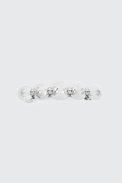 Ardene Silver Bubble Bar Barrette